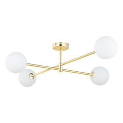 TK Lighting plafon Sarius 4xG9 biało/złoty 4738