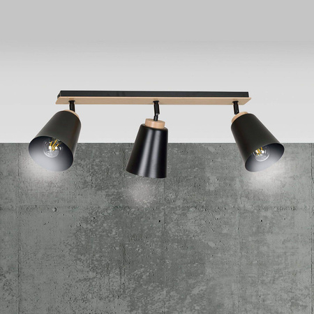 Emibig plafon (reflektorki) Atlas 3 3xE27 czarny 725/3