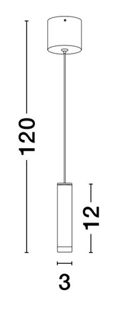 Luces Exclusivas lampa wisząca LED Acatlan 5W 3000K IP20 czarna LE61644