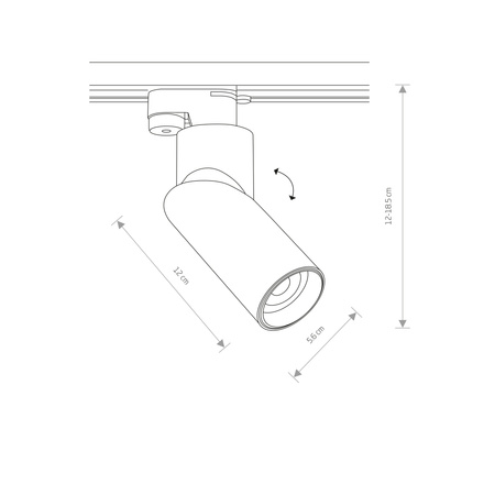 Nowodvorski lampa szynowa Profile India GU10 R50 1x15W czarna 7657