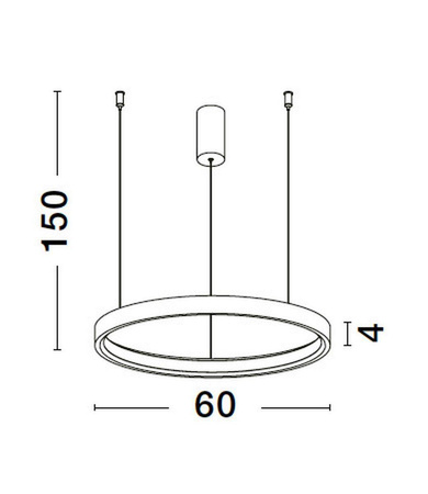 Luces Exclusivas lampa wisząca LED Zacapu 42W 2520lm 3000K srebrna LE42791