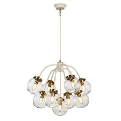 Elstead żyrandol / lampa wisząca Cosmos 9xE14 mosiężno/kremowa DL-COSMOS9