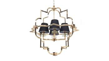 Lumina Deco żyrandol / lampa wisząca Baltimore W4 4xE14 złota LDP 8020-4 (GD+BK)