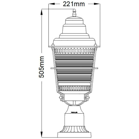 Quintiesse lampa stojąca zewnętrzna Chance Harbor E27 ocynk 55,4cm IP44 QN-CHANCE-HARBOR3