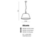 Azzardo lampa wisząca Alicante E27 szara Ø50cm AZ2294