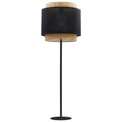 TK Lighting lampa wisząca Boho E27 czarno/naturalna 5568