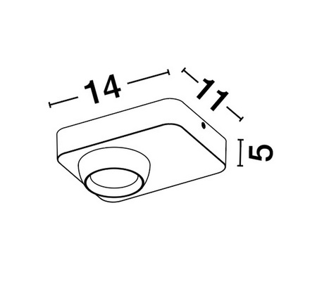 Luces Exclusivas lampa sufitowa LED Parinas ściemnialna 8W 640lm 3000K IP20 biała LE44500