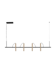 Luces Exclusivas lampa wisząca LED Yaguaru ściemnialna 22W 1112lm 3000K IP20 czarno/złota LE44647