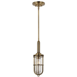Quintiesse lampa wisząca Urban Restoration E27 mosiężna IP44 QN-URBANREST-MP