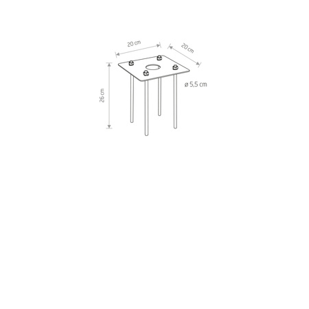 Nowodvorski podstawa montażowa do lampy stojącej Pathway srebrna 8795