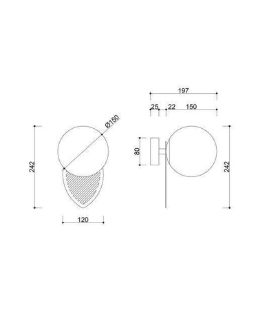 Ummo kinkiet Fyllo B G9 złoty z mosiężnym liściem FYB13000