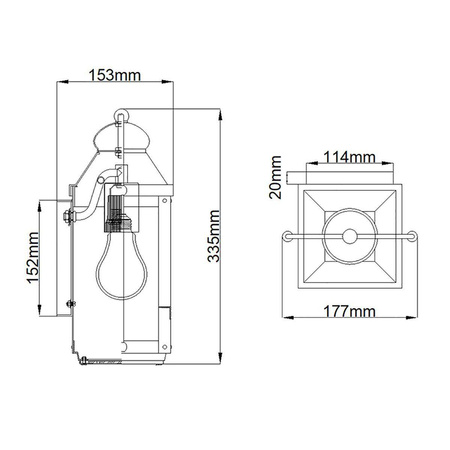 Quintiesse kinkiet zewnętrzny Anchorage E27 ocynk IP44 QN-ANCHORAGE-S