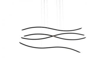 Azzardo lampa wisząca LED Waves 70W 4900lm 3000K czarna AZ2912