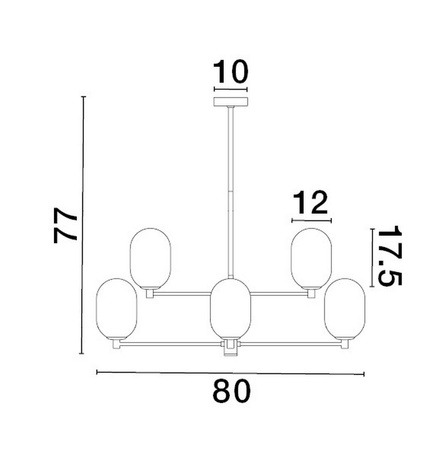 Luces Exclusivas lampa wisząca LED Badesi Ø 80 cm G9 8x5W IP20 złota LE43350