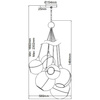 Quintiesse lampa wisząca Skye 6xE27 mosiężna QN-SKYE-6P