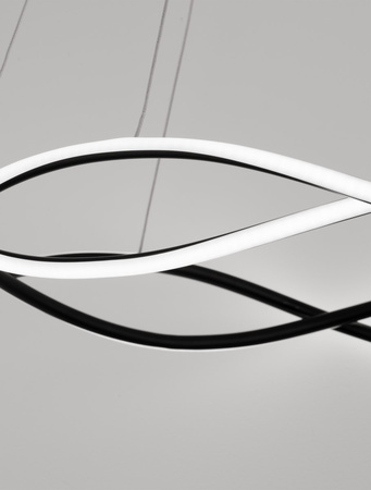 Luces Exclusivas lampa wisząca LED Chapa ściemnialna Ø 80 cm 57W 4276lm 3000K IP20 czarna LE43294