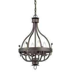 Elstead żyrandol / lampa wisząca Windsor 4xE14 grafitowa WINDSOR4-GR