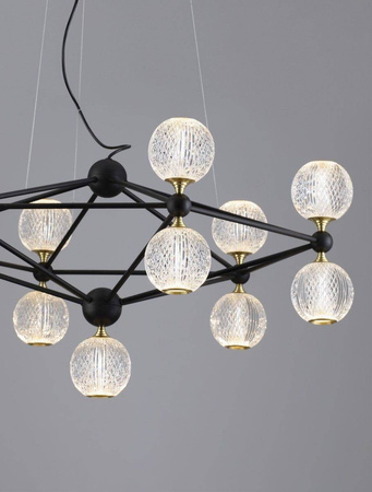 Luces Exclusivas żyrandol / lampa wisząca LED Boya 54,6W 2983lm 3200K czarna LE42739