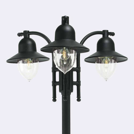 Norlys latarnia Como 3xE27 czarna 249cm IP54 373BL