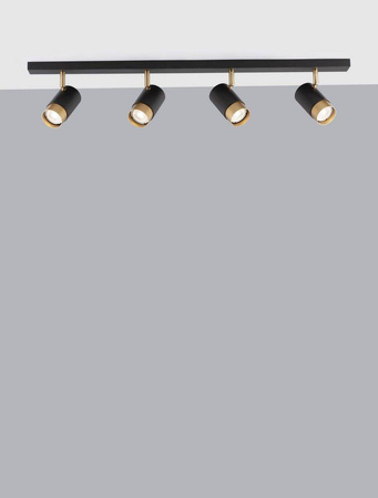 Luces Exclusivas plafon (reflektorki) Cayes 4xGU10 czarno/złoty LE42615