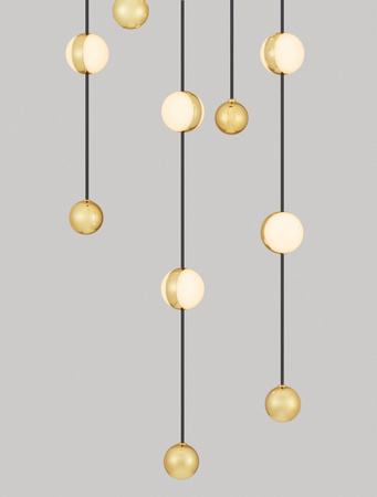 Luces Exclusivas lampa wisząca LED Cutervo ściemnialna Ø 38 cm 64W 4708lm 3000K IP20 czarno/złota LE44601