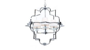 Lumina Deco żyrandol / lampa wisząca Baltimore W4 4xE14 chrom LDP 8020-4 (CHR+WT)