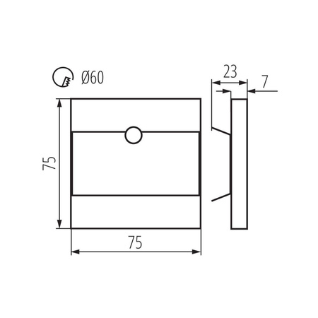 Kanlux oczko ścienne schodowe z czujnikiem ruchu LEDTerra 0,8W 14lm 4000K czarne 29860