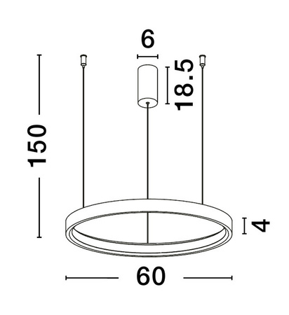 Luces Exclusivas lampa wisząca LED Zacapu ściemnialna Ø 60 cm 40W 3326lm 3000K IP20 brązowa LE44322