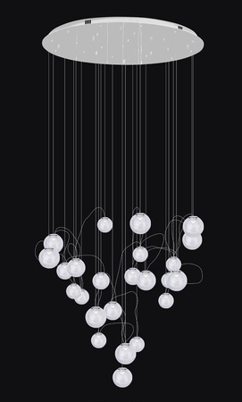 Maxlight lampa wisząca LED Zoe 24x(1,5W 105lm 3000K) 36W 2520lm chrom Ø80cm P0386