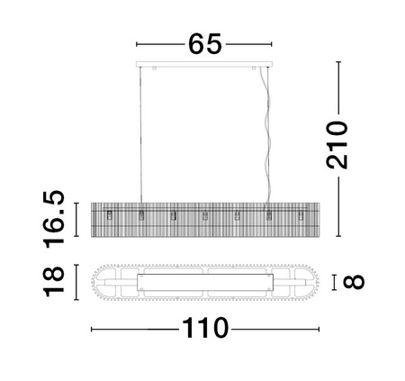 Luces Exclusivas lampa wisząca LED Actun G9 7x5W IP20 czarna LE43344