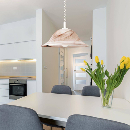 Rabalux lampa wisząca Alabastro E27 alabastrowa 3954