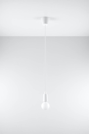 Sollux lampa wisząca Diego 1 E27 biała SL.0569