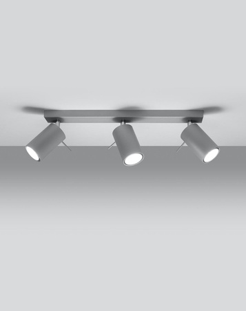 Sollux plafon Ring 3 GU10 szary SL.0451