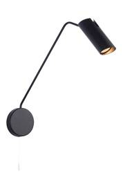 Light Prestige kinkiet Futuro 1 GU10 czarny z wysięgnikiem LP-17001/1WL BK