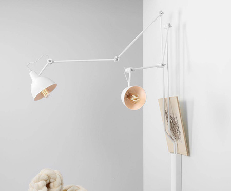 Aldex kinkiet Aida łamany 2xE27 biały 814D