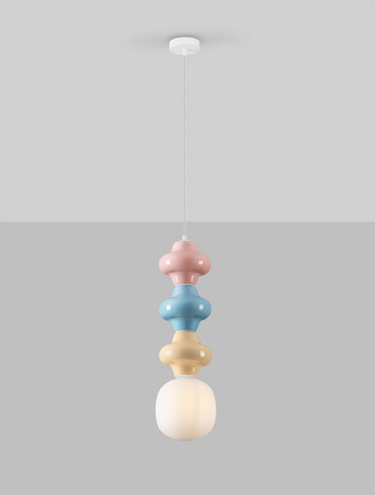 Luces Exclusivas lampa wisząca LED Vilrosa Ø 18 cm E14 1x5W IP20 wielokolorowa LE44565