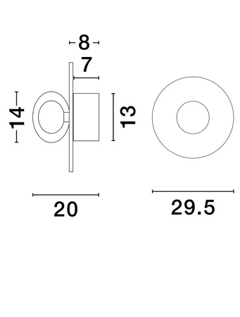 Luces Exclusivas kinkiet LED Asunta Ø 29,5 cm G9 1x5W IP20 beżowy LE44855