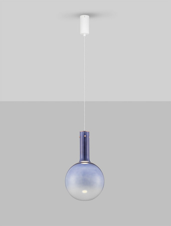 Luces Exclusivas lampa wisząca LED Javier ściemnialna Ø 25 cm 6W 754lm 3000K IP20 biało/niebieska LE44478