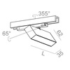AQForm lampa szynowa LED Rafter 18W 1450lm 3000K AQsmart czarna 43cm 16336-M930-D9-DB-12