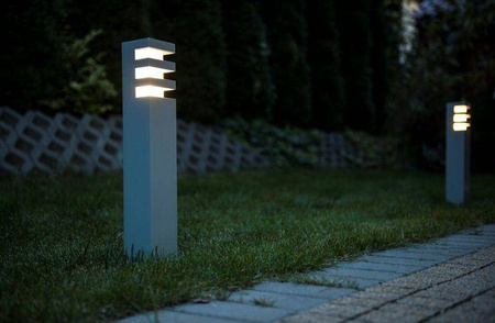 Su-ma lampa stojąca zewnętrzna Rado E27 srebrna 75cm IP54 RADO 1 AL