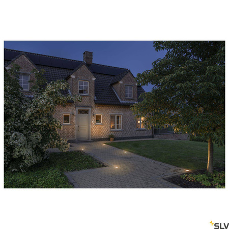 SLV oczko chodnikowe LED Dasar 7W 520lm 3000K stalowe Ø12cm IP67/IP65 1006106