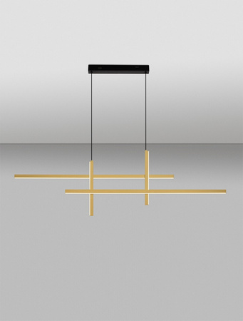 Luces Exclusivas lampa wisząca LED Charazani ściemnialna 43W 1478lm 3200K IP20 czarno/złota LE44817