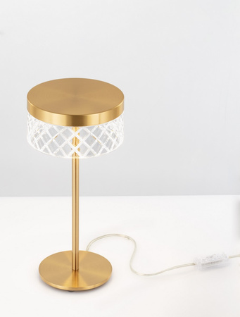 Luces Exclusivas lampa stołowa LED Mineros Ø 14,8 cm 6W 383lm 3000K IP20 złota LE44584