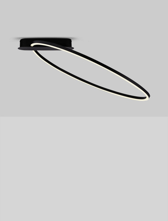 Luces Exclusivas lampa sufitowa LED Comarapa ściemnialna 30W 1250lm 3000K IP20 czarna LE44673