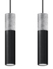 Sollux lampa wisząca Borgio 2 2xGU10 czarno/betonowa SL.0651