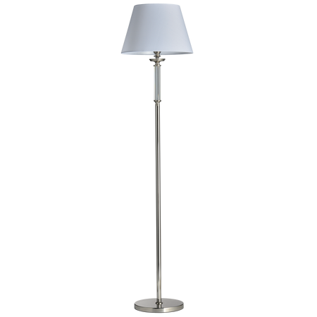 CosmoLight lampa podłogowa Siena E27 nikiel/biały 170cm F01322WH NI