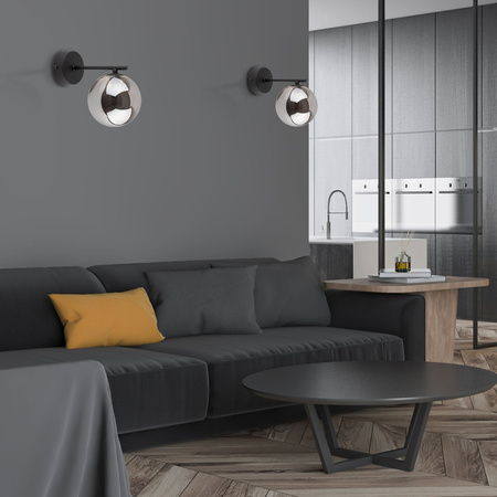 TK Lighting kinkiet Estera G9 czarno/dymiony 4777