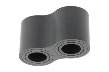 GTV plafon techniczny Aveiro Duo 2xGU10 czarny okrągły OS-AV80160OK2-00