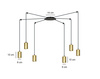 Emibig lampa wisząca Traker 6 6xGU10 czarno/złota 526/6