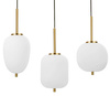 Luces Exclusivas lampa wisząca Pilar 3xE14 biało/mosiężna LE41760